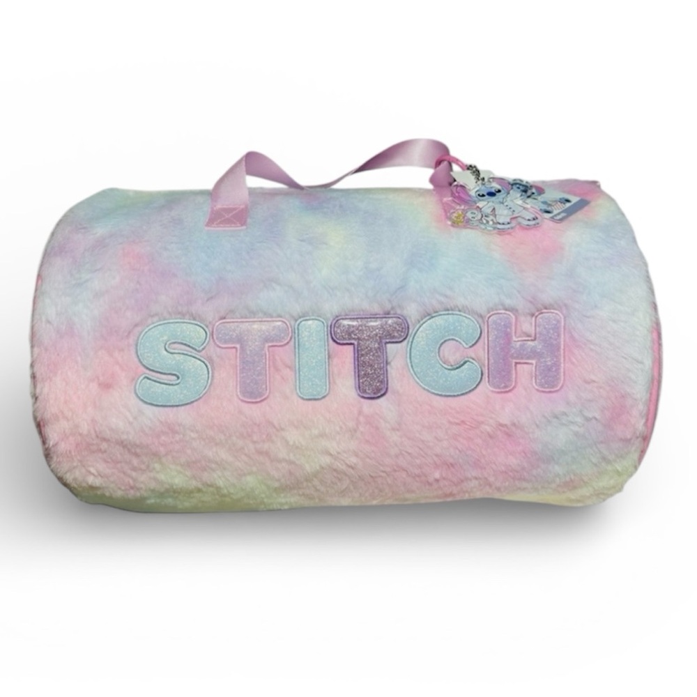 Disney Stitch Exclusive Furry Slumber Party Pastel Duffle Bag - NWT - Picture 3 of 5